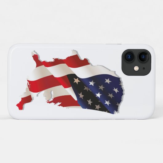 美しいアメリカ国旗の地図iPhoneケース Case-Mate iPhoneケース (裏面(横))