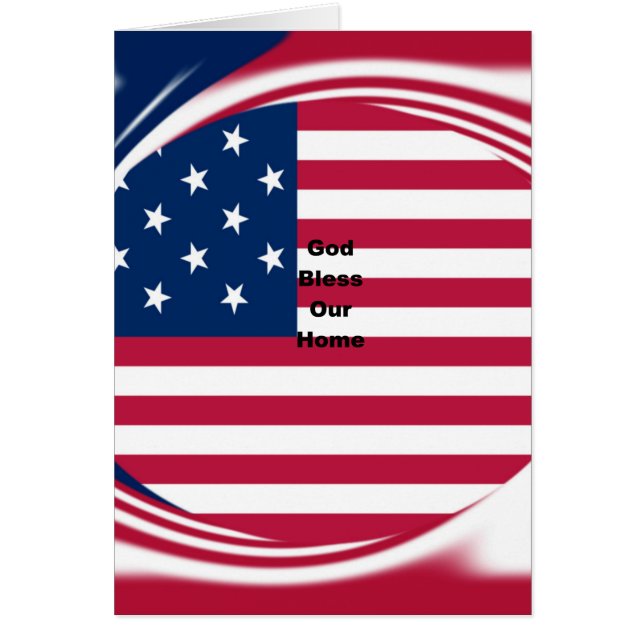 美しいアメリカ国旗God Bless Our Home (正面)