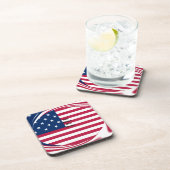 美しいアメリカ国旗God Bless Our Home コースター (右側)