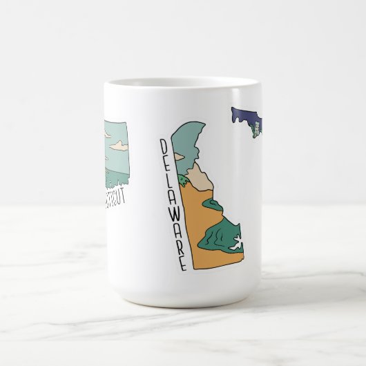 美しいアメリカ州風景はがきセット コーヒーマグカップ (中央)