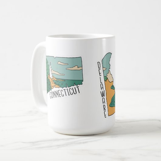 美しいアメリカ州風景はがきセット コーヒーマグカップ (正面左)