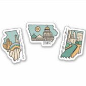 美しいアメリカ州風景はがきセット シール (正面)