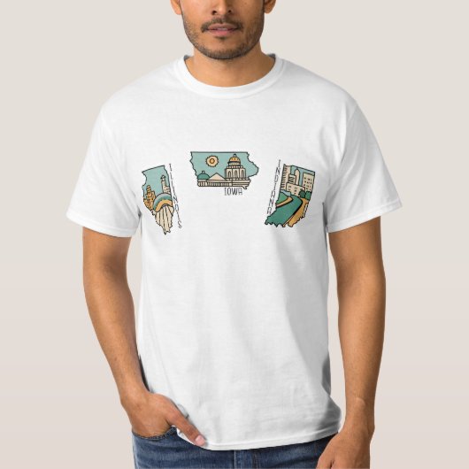美しいアメリカ州風景はがきセット Tシャツ (正面)