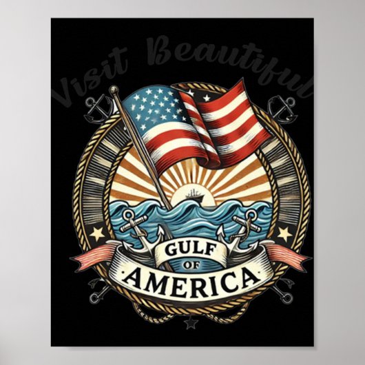美しいアメリカ湾を訪れる ポスター (正面)
