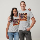 美しいアメリカ グレー 愛国的なメンズTシャツ Tシャツ (ユニセックス)