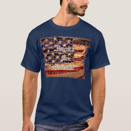 美しいアメリカ ネイビー愛国心Tシャツ Tシャツ