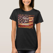 美しいアメリカ ブラック 愛国的な女性用Tシャツ Tシャツ (正面)