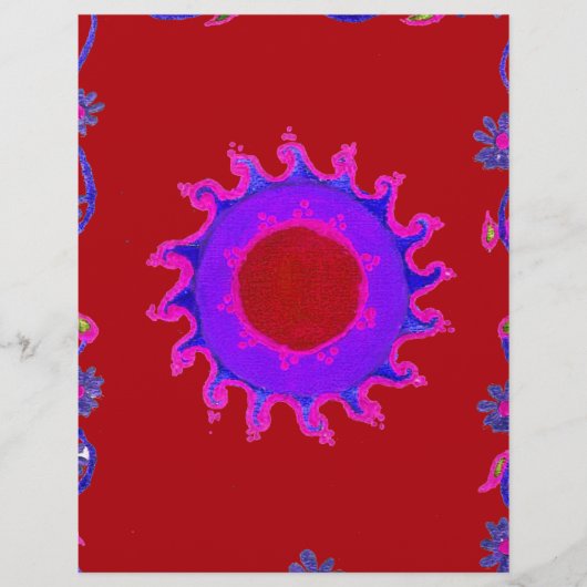 美しいアメージングインディアモチーフメンディアートデザイン レターヘッド (正面)