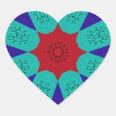 美しいアメージングエジプトフェミニンデザインカラー ハートシール (正面)
