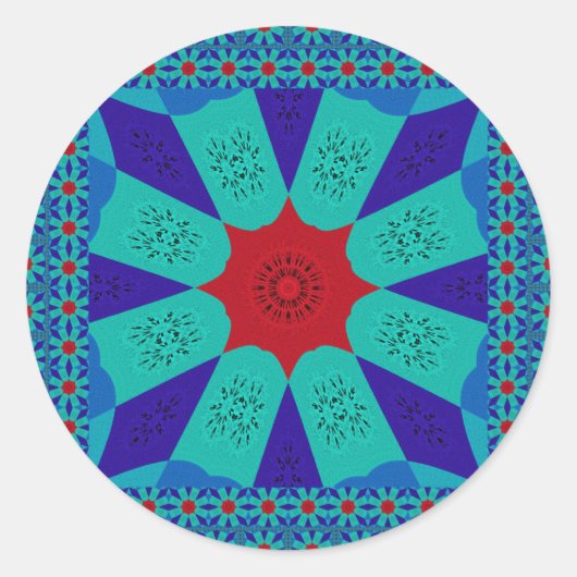 美しいアメージングエジプトフェミニンデザインカラー ラウンドシール (正面)