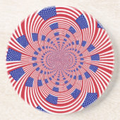 美しいアメージング統一された州国旗の万華鏡のように千変万化するパターン コースター (正面)
