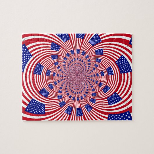 美しいアメージング統一された州国旗の万華鏡のように千変万化するパターン ジグソーパズル (横)