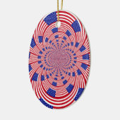 美しいアメージング統一された州国旗の万華鏡のように千変万化するパターン セラミックオーナメント (左)