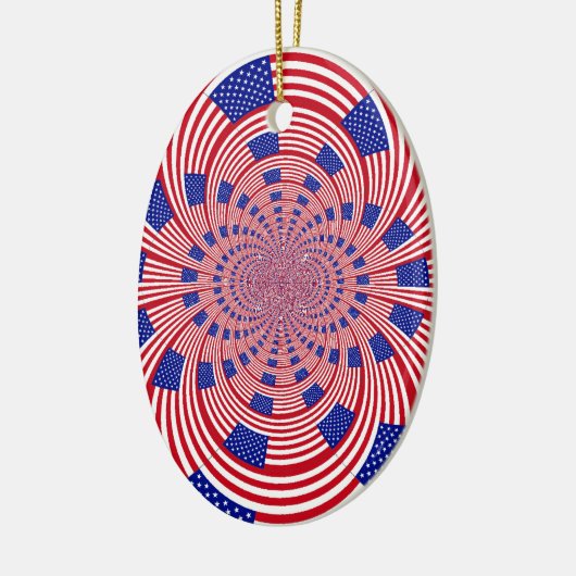 美しいアメージング統一された州国旗の万華鏡のように千変万化するパターン セラミックオーナメント (左)