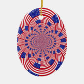 美しいアメージング統一された州国旗の万華鏡のように千変万化するパターン セラミックオーナメント (正面)