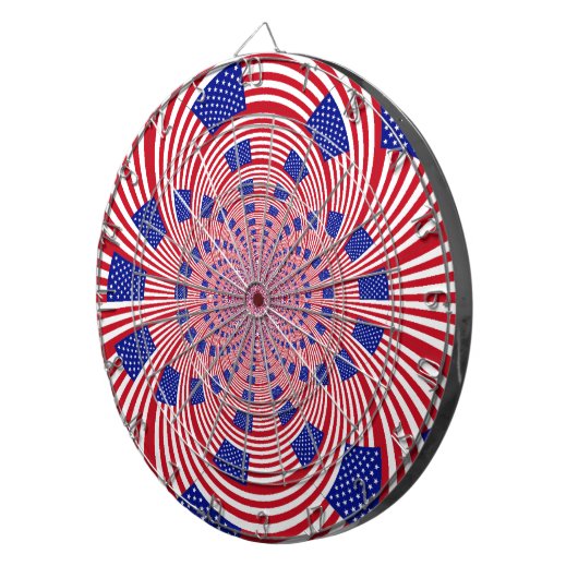 美しいアメージング統一された州国旗の万華鏡のように千変万化するパターン ダーツボード (正面右)