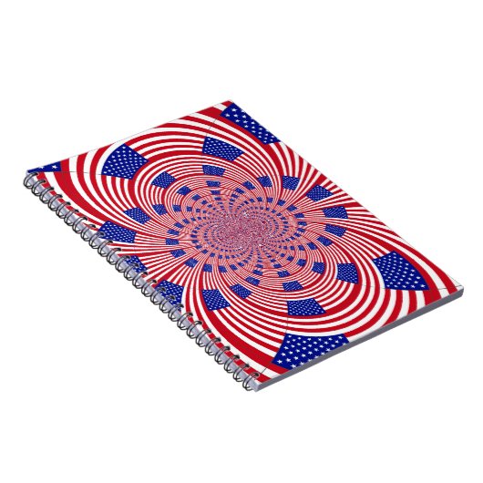美しいアメージング統一された州国旗の万華鏡のように千変万化するパターン ノートブック (右側)