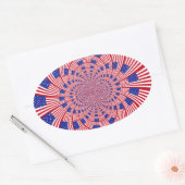 美しいアメージング統一された州国旗の万華鏡のように千変万化するパターン 楕円形シール (封筒)