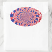 美しいアメージング統一された州国旗の万華鏡のように千変万化するパターン 楕円形シール (バッグ)