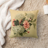 美しいアヤグサとピンクカーネーションヴィンテージ クッション (ブランケット)