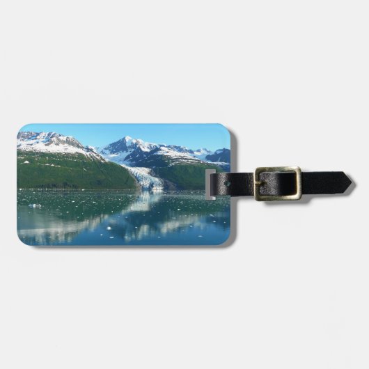 美しいアラスカの風景写真 カレッジフィヨルド ラゲッジタグ (正面横)