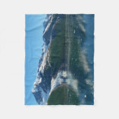 美しいアラスカの風景写真：カレッジ氷河湾 II フリースブランケット (正面)