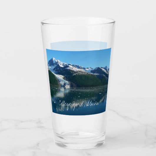 美しいアラスカの風景写真 College Fjord II タンブラーグラス (正面)