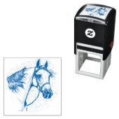 美しいアラビア馬ウマ科の頭ポートレート セルフインキングスタンプ (インサイチュ)