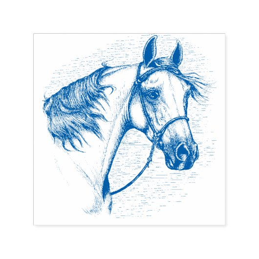 美しいアラビア馬ウマ科の頭ポートレート セルフインキングスタンプ (デザイン)