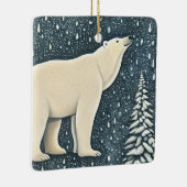 美しいアルティックポーラーベア セラミックオーナメント (右)