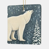 美しいアルティックポーラーベア セラミックオーナメント (左)