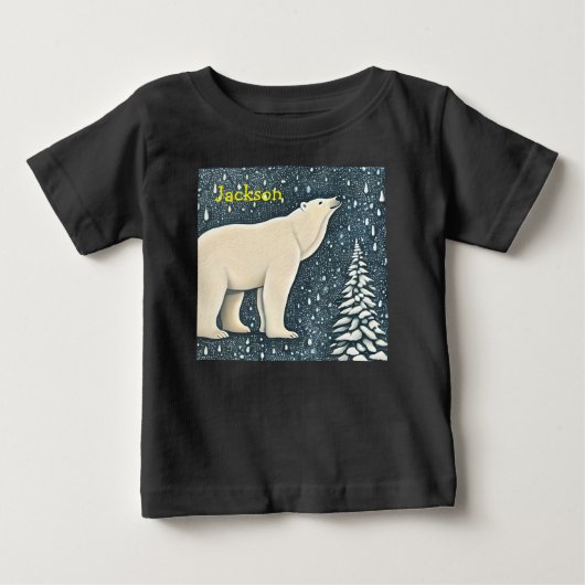 美しいアルティックポーラーベア ベビーTシャツ (正面)