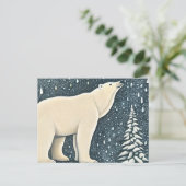 美しいアルティックポーラーベア ポストカード (スタンド正面)