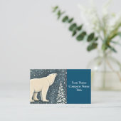 美しいアルティックポーラーベア 名刺 (スタンド正面)