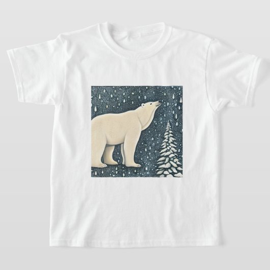 美しいアルティックポーラーベア Tシャツ (レイダウン)