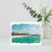 美しいアルバ熱帯島旅行 ポストカード (スタンド正面)