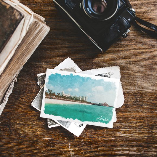 美しいアルバ熱帯島旅行 ポストカード