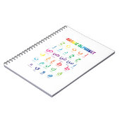 美しいアルファベットアートでアラビア語学習を刺激する ノートブック (左側)