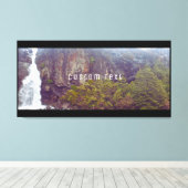 美しいアルペンウォーターフォール風光明媚な写真キウイNZ キャンバスプリント (インサイチュ (ウッドフロア))