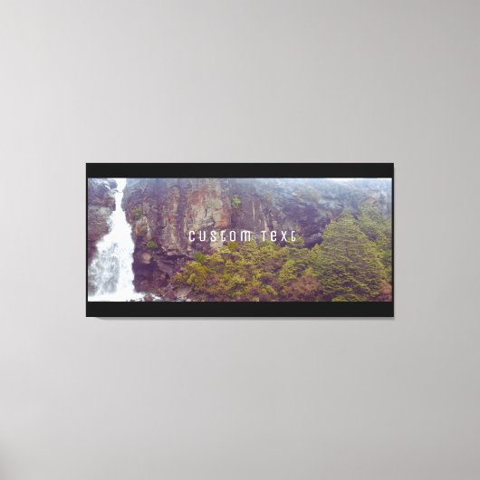 美しいアルペンウォーターフォール風光明媚な写真キウイNZ キャンバスプリント (正面)