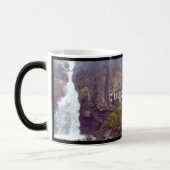 美しいアルペンウォーターフォール風光明媚な写真キウイNZ モーフィングマグカップ (左)