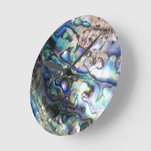 美しいアワビ貝 ラウンド壁時計 (傾斜)