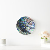 美しいアワビ貝 ラウンド壁時計 (ホーム)