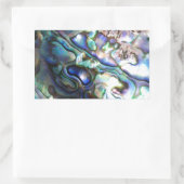 美しいアワビ貝 長方形シール (バッグ)