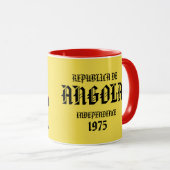 美しいアンゴラの地図の旗のマグ マグカップ (正面右)