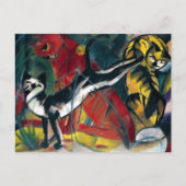 美しいアンティークオイル塗装3匹の猫 ポストカード (正面)