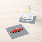 美しいアンティークカーコースターセット スクエアペーパーコースター (インサイチュ)