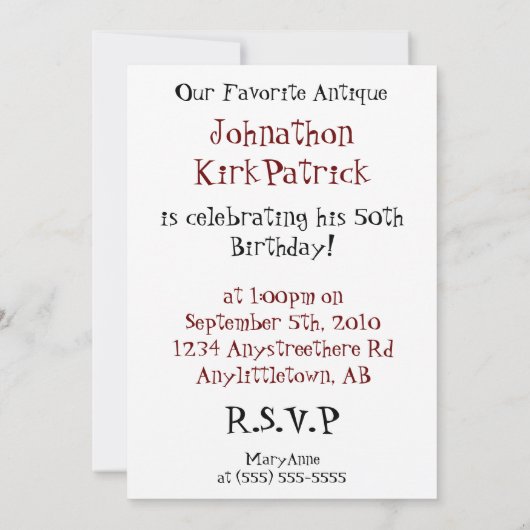 美しいアンティークカーフォト招待状 招待状