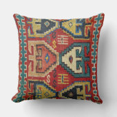美しいアンティークトバルキリムスタイルラグデザイン クッション (正面)