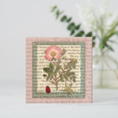 美しいアンティークバラガーデンパーティーヴィンテージ 招待状 (スタンド正面)